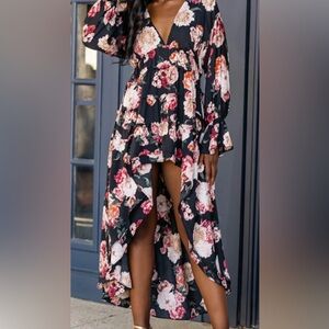Buddy Love XL high/low maxi dress with long sleeves